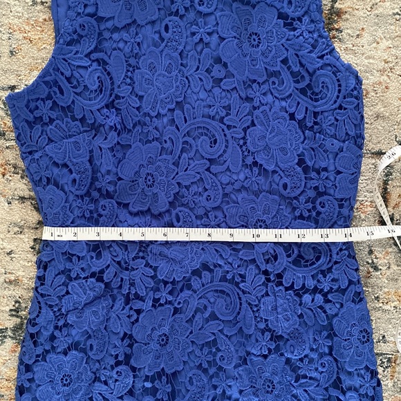 NWT Jcrew Royal Blue Lace Dress Sz 8P - Picture 6 of 7